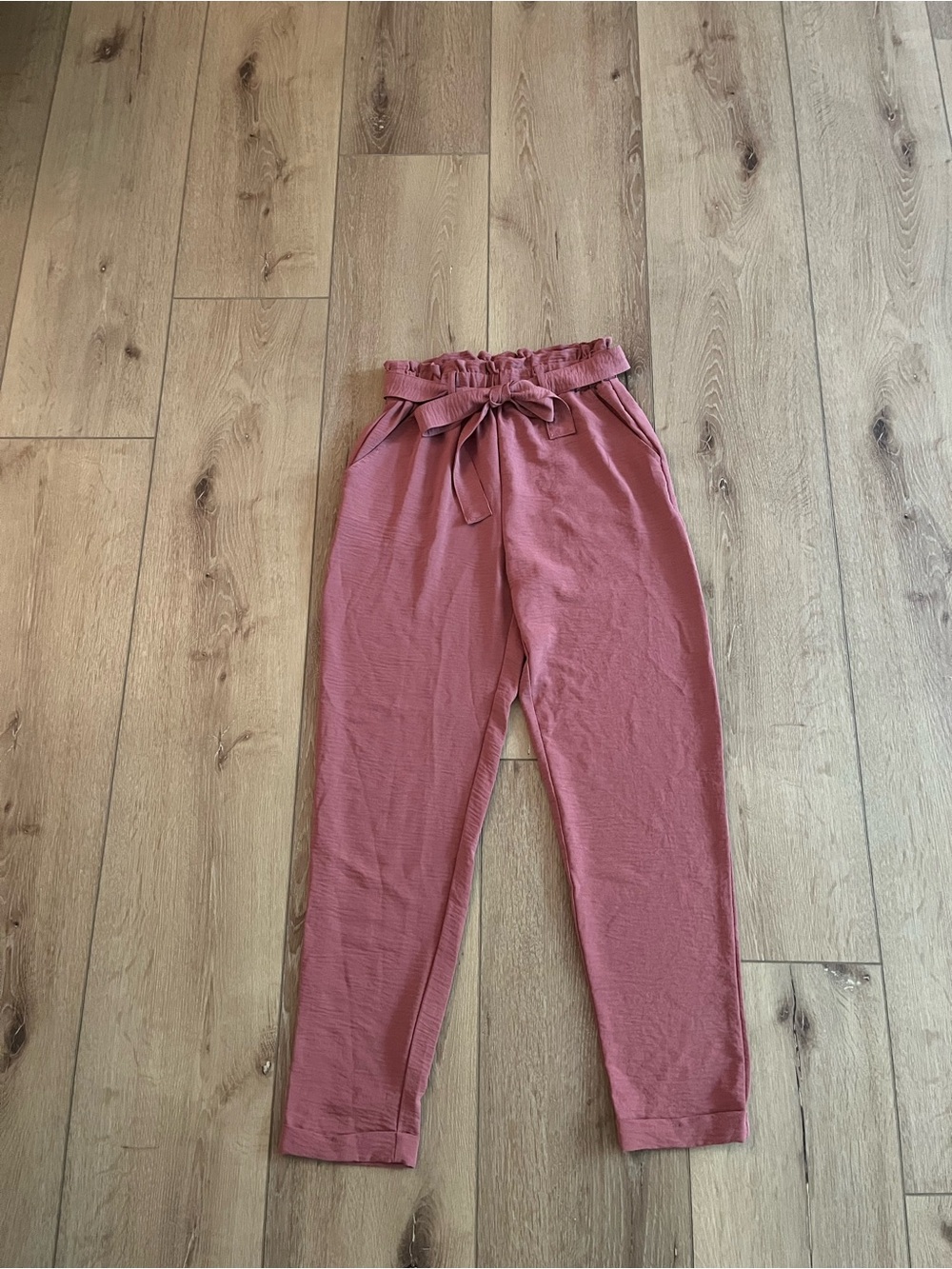 SO Rose-Toned Paperbag Waist Pants Size S